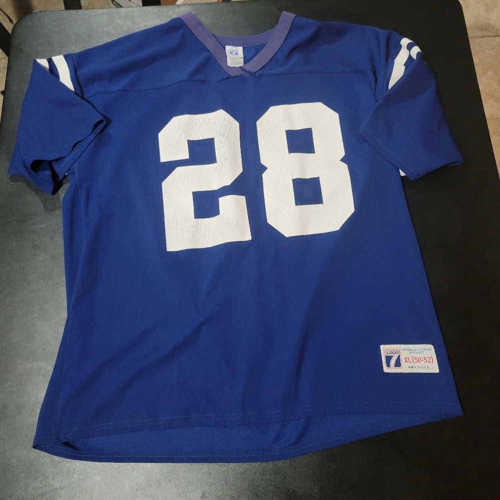 Rare Vintage Marshall Faulk Indianapolis Colts logo 7 Football Jersey